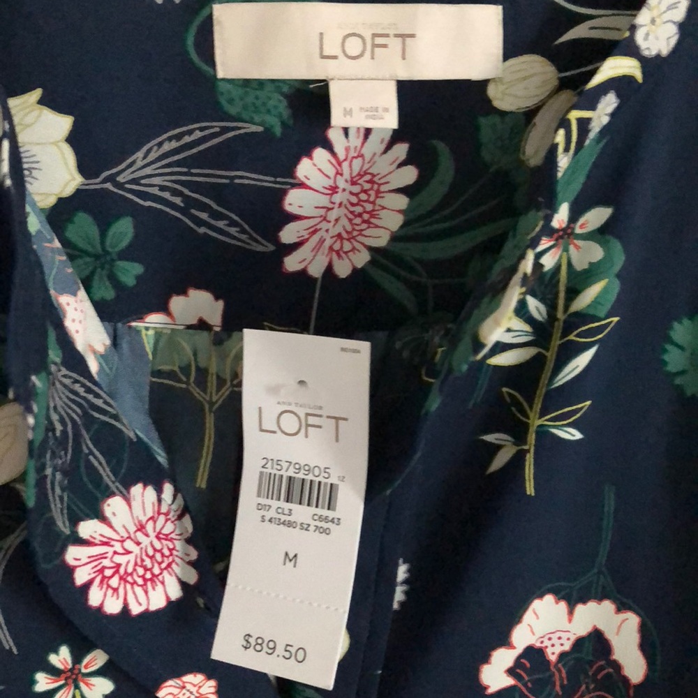 Loft tie waist dress (size M) - Picture 4 of 4